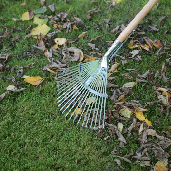 Actual product image Freund Victoria Fan broom, 68154, made of steel in silver, working width: 41 cm, without handle, handle holder: