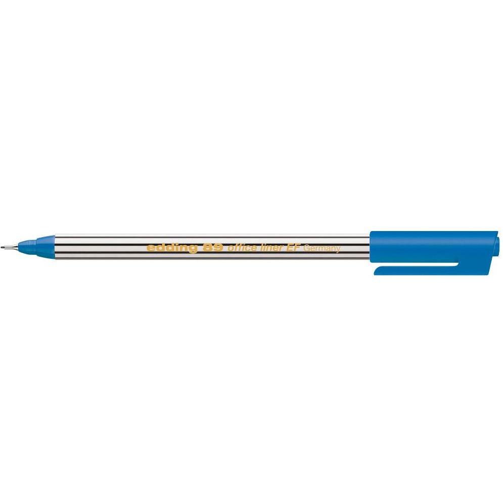 10x Edding, Schreibstifte, Fineliner 89 office liner EF (Blau, 10 x)