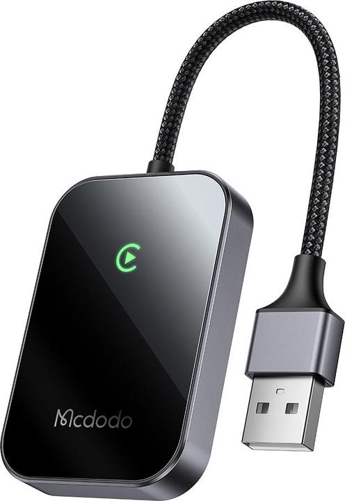 Actual product image Mcdodo CarPlay wireless adapter with USB cable CA-7210 black