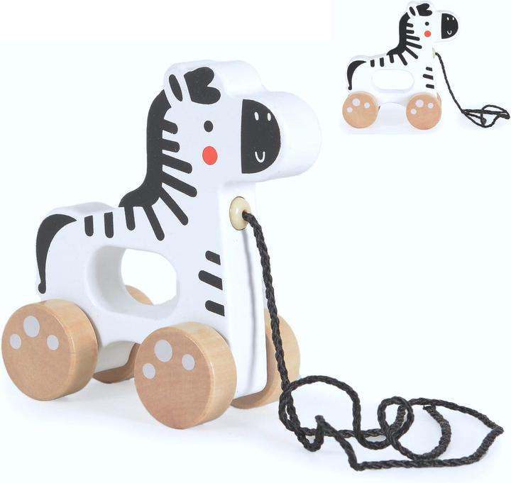 Actual product image Tooky Toy Jouet à tirer Animal en bois