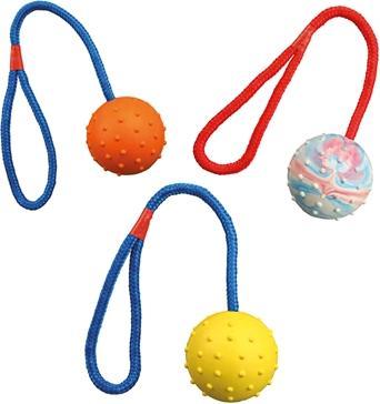 Produktbild Trixie Ball mit Wurfs D=6cm/30cm (Ballspielzeug Hund)