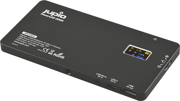 Actual product image Jupio Powerled 200 Built-In PowerBank Alu (4200 mAh, 12 W, 16.20 Wh)