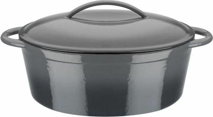 Image du produit GSW Cocotte en fonte ovale 33 x 25 cm - 7,0 litres GREY SHADOW (Fonte)