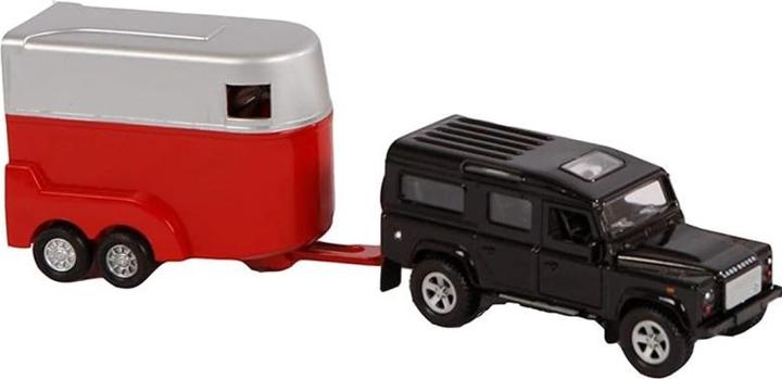 Produktbild Kids Globe Farming Land Rover aus Druckguss mit Pferdeanhänger 1:32