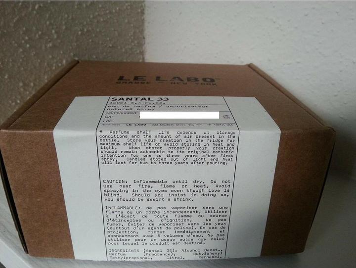 Actual product image Le Labo Santal 33 (Eau de parfum, 50 ml)