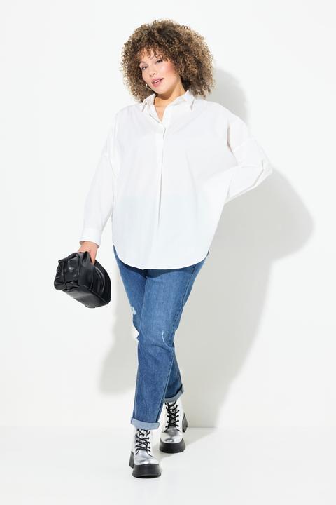 Immagine prodotto Ulla Popken Boyfriend jeans con effetto sdrucito, taglio della gamba ampio e cintura comoda (62)