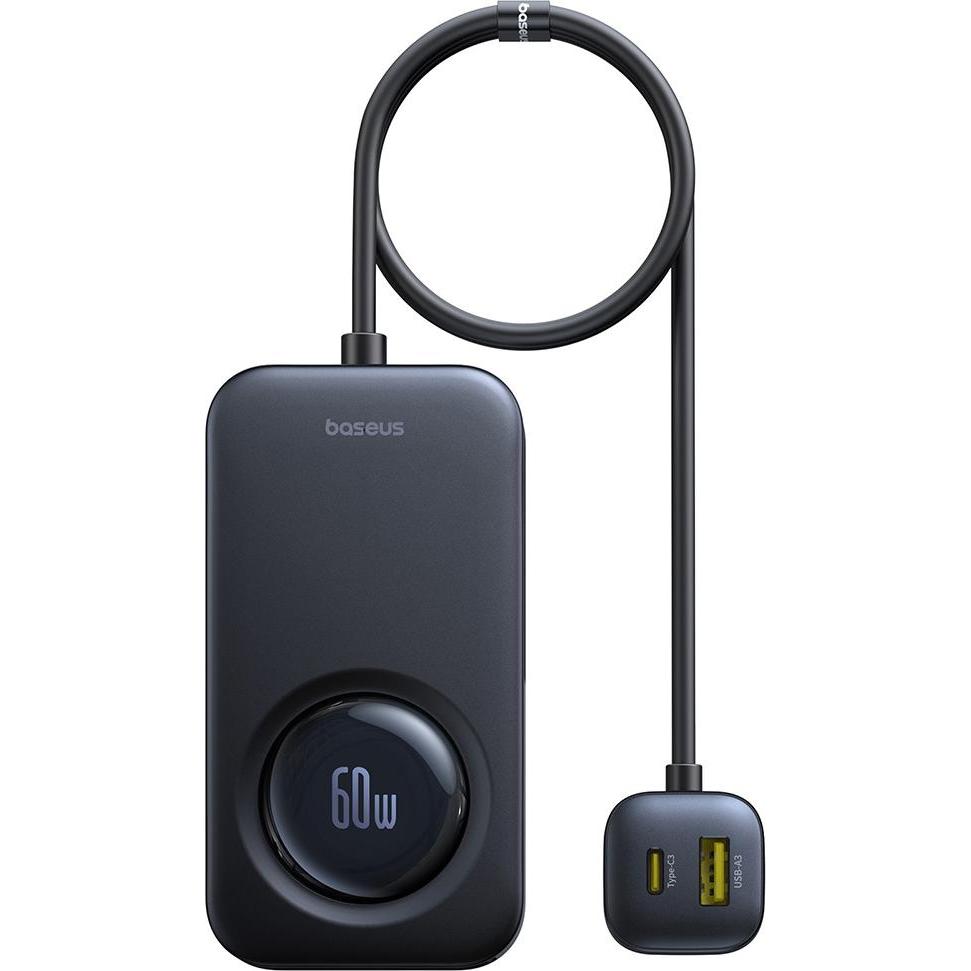 Baseus - Caricabatterie da auto PrimeTrip 6-in-1, ricarica rapida da 105W, nero, Adattatore per auto, Nero