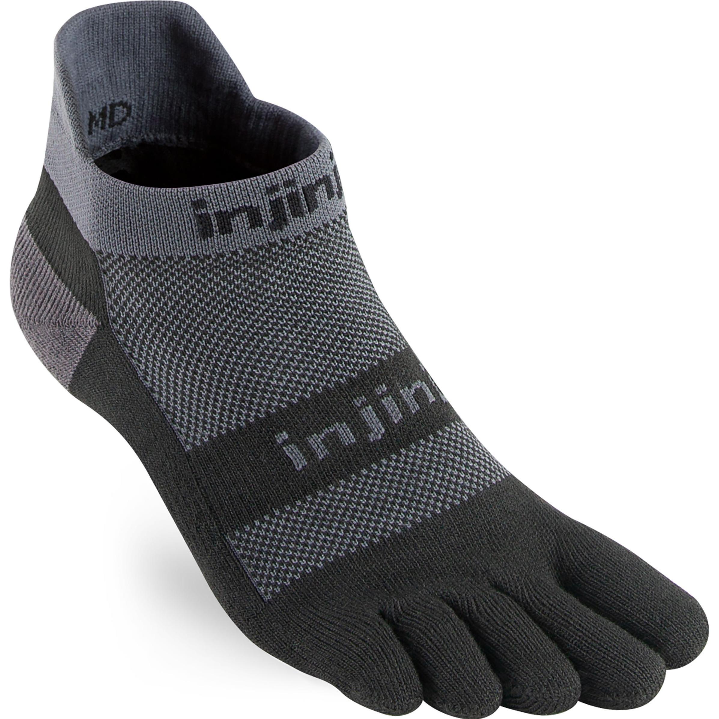 Injinji, Herren, Sportsocken, Run Midweight No Show Xtralife (M), Schwarz