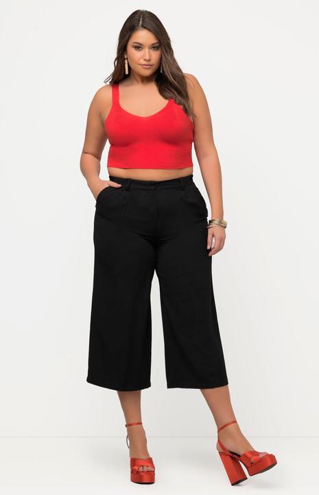 Immagine prodotto Ulla Popken Bustier in maglia a costine con scollo a V e spalline ampie (50, 52)