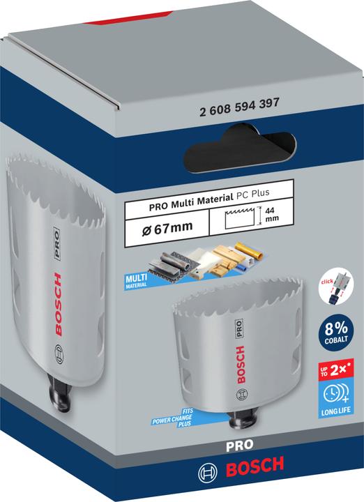 Immagine prodotto Bosch Professional Zubehör Sega a tazza PRO Multi Material PC Plus, 67 mm (67 millimetri)