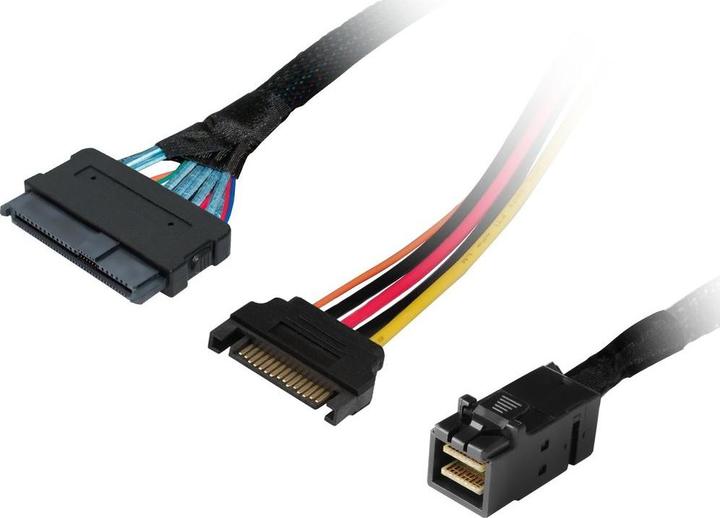 Actual product image HighPoint HighP mSAS cable SFF8643->U.2 SFF-8639 8643-8639-50 (50 cm, U.2)
