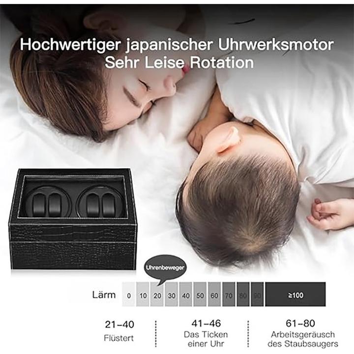 Actual product image Cbx Uhrenbeweger für 4+6 Uhren, Watchwinder Krokodilmuster (10 x)