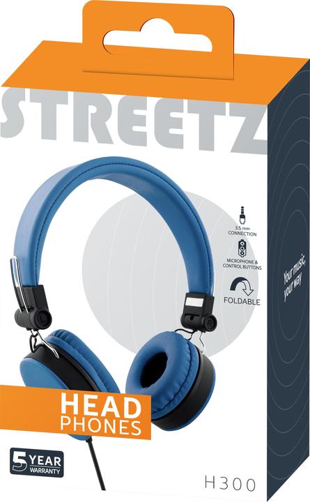 Actual product image Streetz H300 (No noise cancellation, 18 h, Cable)