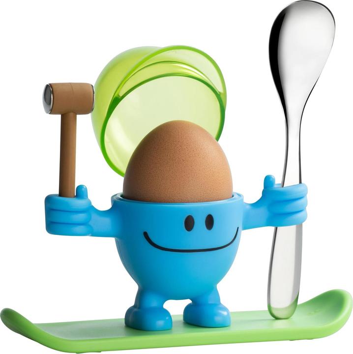 Productafbeelding WMF Eierdopje met lepel Grappig eierdopje Kinderen Plastic McEgg Blauw (1x)