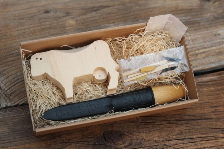 Immagine prodotto Naturzone Holzschnitz-Set Kuh (6 cm)