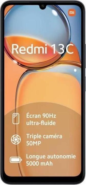 Actual product image Xiaomi Redmi 13C (256 GB, Midnight Black, 6.74", Dual SIM, 4G)