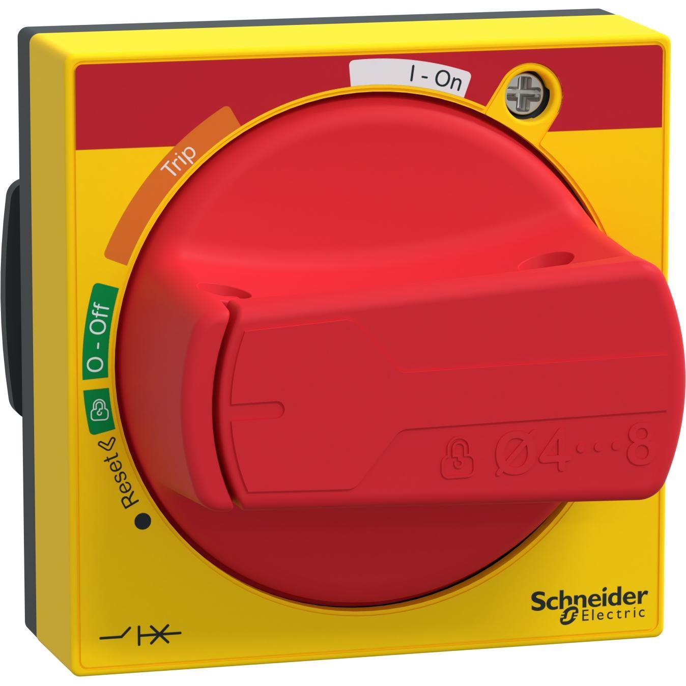Schneider Electric, Systemstromversorgung, Universalhandgriff, ComPacT NSXm, roter Griff/gelbe Front, IP65, Ersatzteil L...