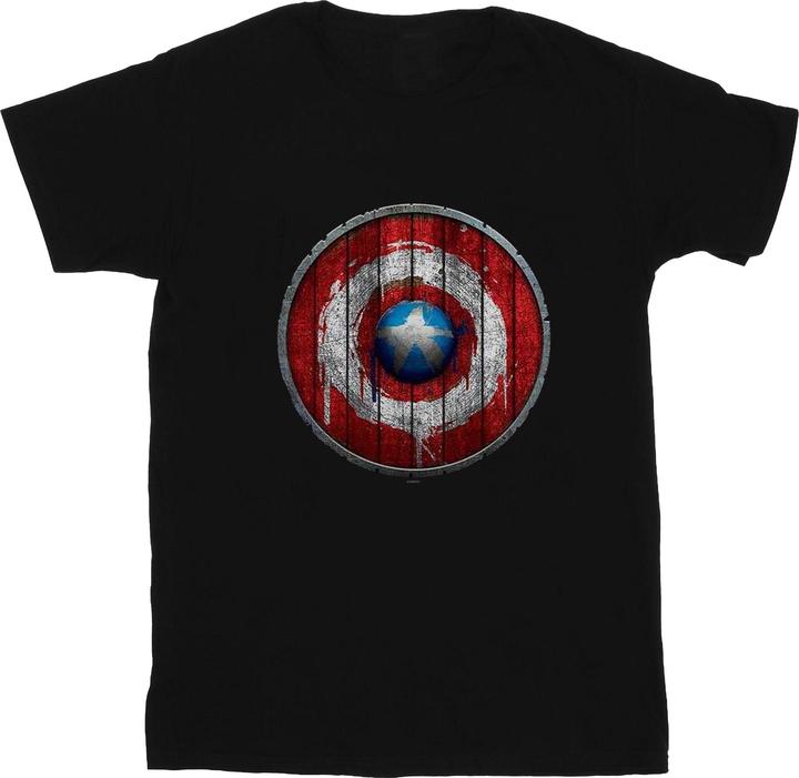 Image du produit - T-shirt CAPTAIN AMERICA WOODEN SHIELD - Homme (L)