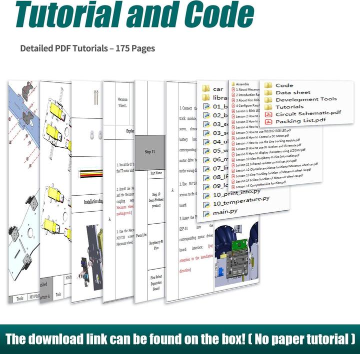 Actual product image Adeept 4WD Omni-Directional Mecanum
