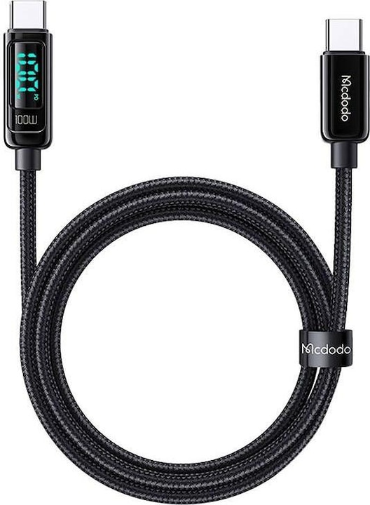 Actual product image Mcdodo CA-8820 100W USB-C to USB-C cable, 1.2m (black) (1.20 m)