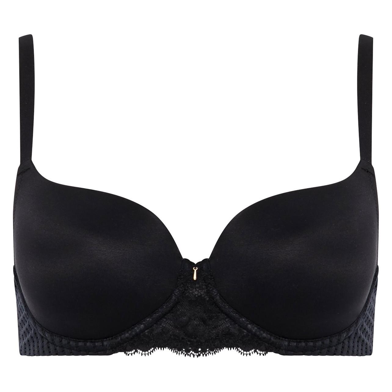 Chantelle, Bh's, EasyFeel - Marilyn - Bedekkende T-Shirt Bh - Zwart - C 90, Zwart, (90 C)