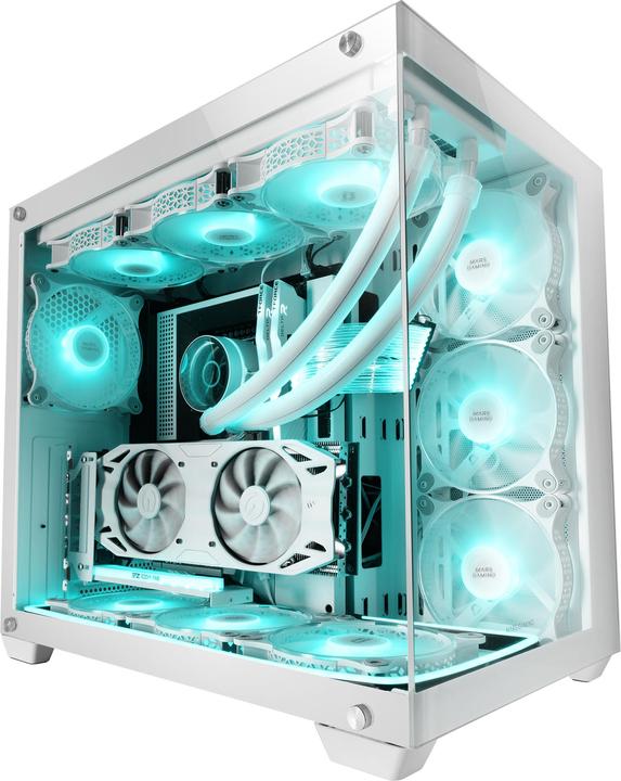 Actual product image Mars Gaming Boitier Grand Tour E-ATX MCV4 RGB avec panneaux vitrés (Blanc) (ATX, mATX, Mini-ITX, E-ATX)