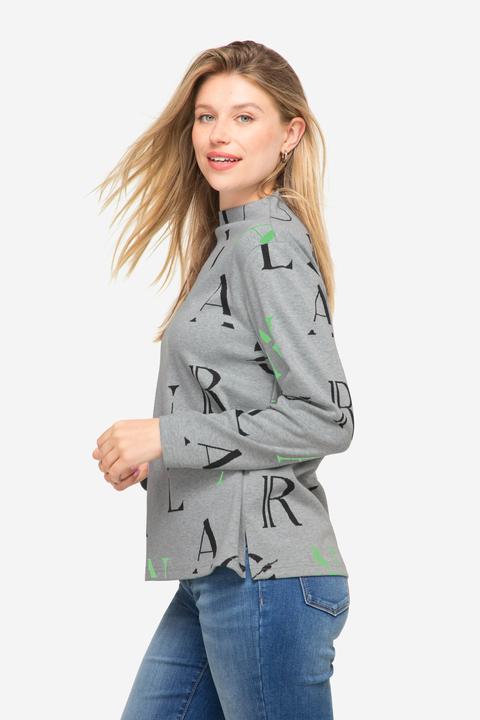 Produktbild Laurasøn Sweatshirt, Buchstaben-Print, Stehkragen, Langarm, OEKO-TEX (M)
