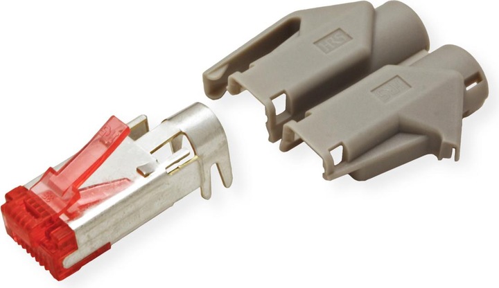 Produktbild EFB Elektronik Hersteller: HIROSE RJ45-Hirose Stecker STP, TM21 grau, 50 Stück, 3 Elemente, Cat. 6 Channel Class E (Netzwerkkabel Stecker)