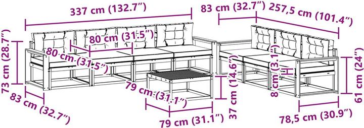 Produktbild vidaXL Outdoor-Sofa