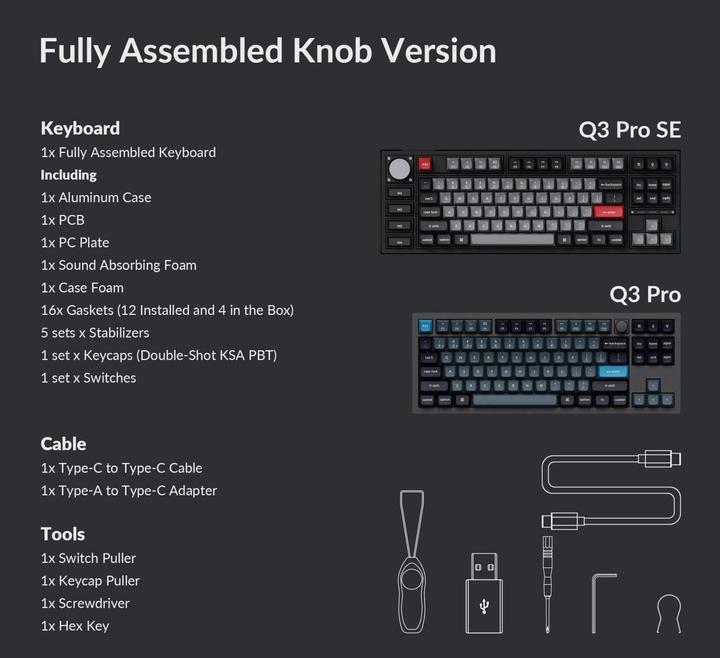 Actual product image Keychron Q3 Pro SE (US, Cable, Wireless)
