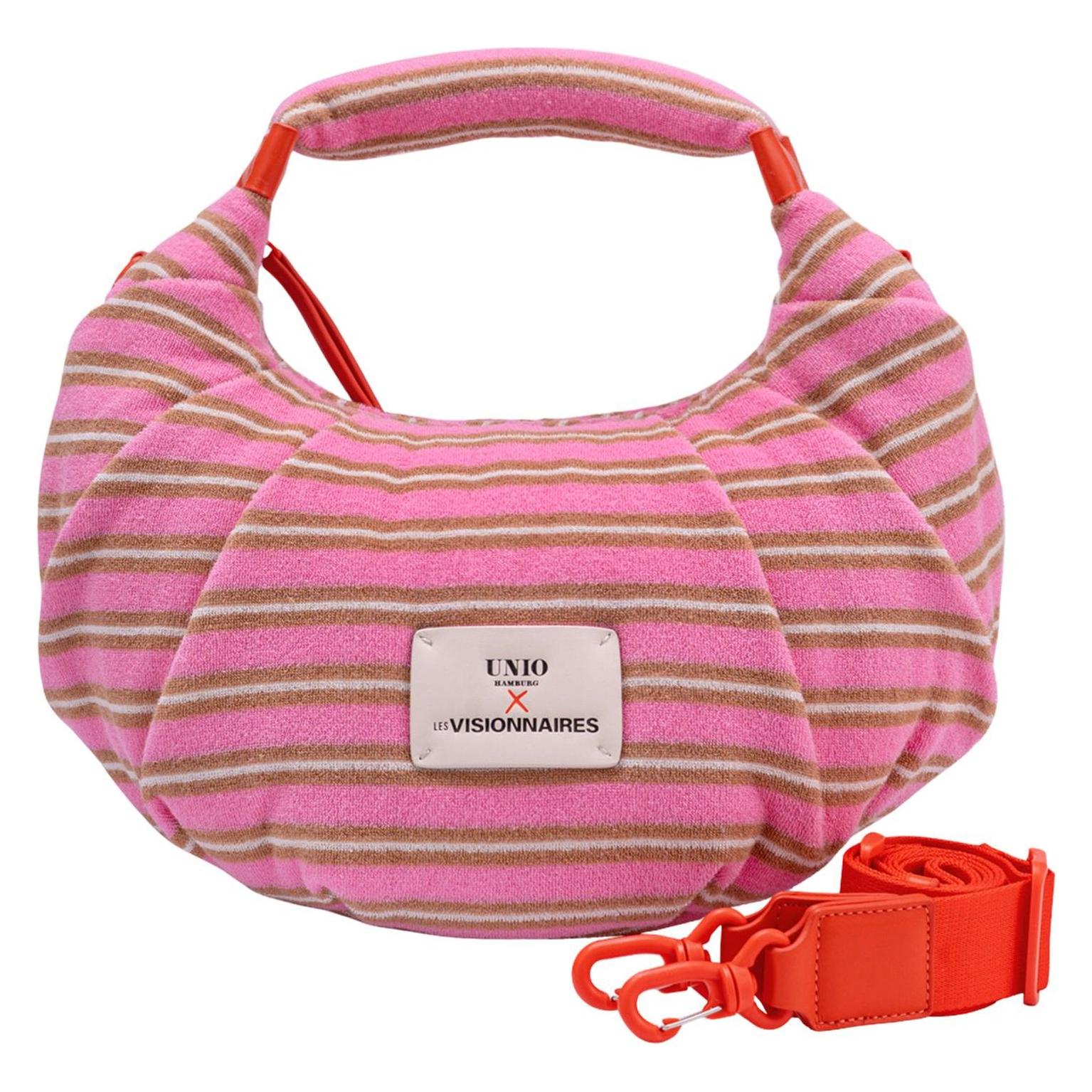 Unio Hamburg, Damen, Handtasche, Frottee Unio Kitzbuehel, Weiss, Braun, Pink