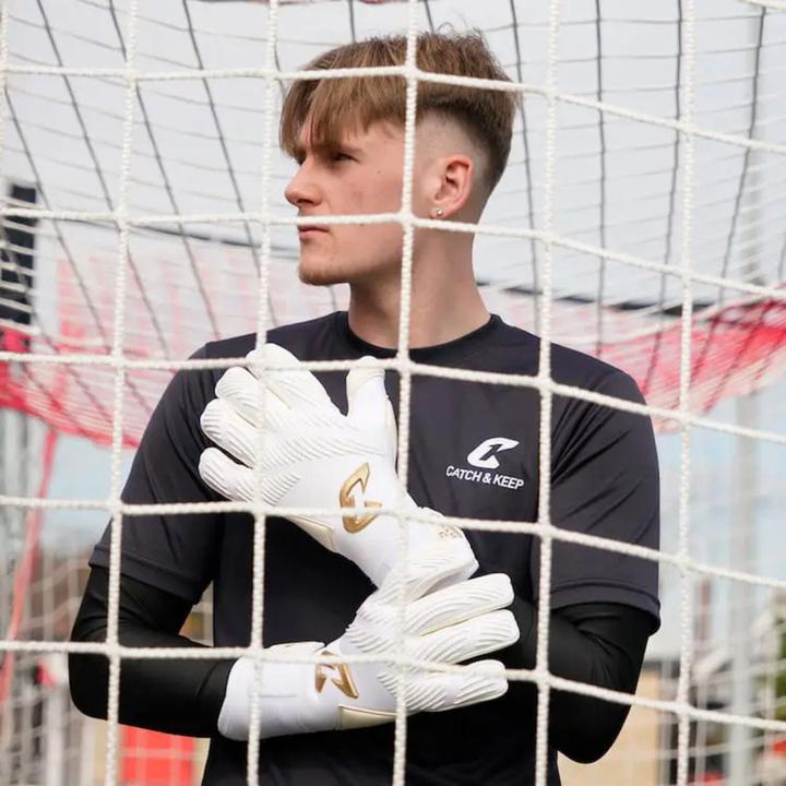 Produktbild Catch & Keep Fussballhandschuhe Invictus White Gold Gr. 11 Torwart Goalie Handschuhe (11)