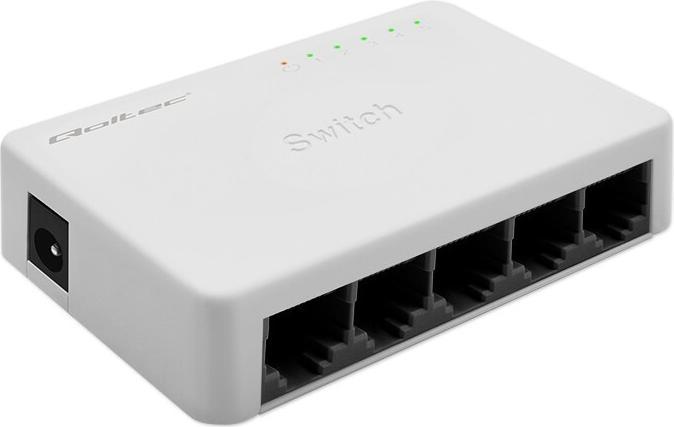 Qoltec Netzwerk Switch 5x RJ45 Port 100Mbps LAN (5 ports)