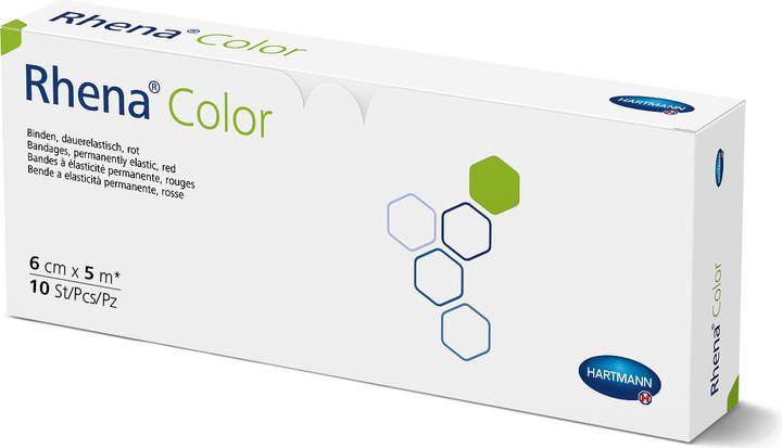 Produktbild Rhena Color Elastische Binden 6cmx5m rot offen