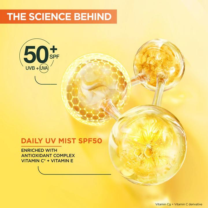 Image du produit Garnier Vitamin C Brightening Over Make-Up UV Mist (Spray solaire, SPF 50+, 75 ml)