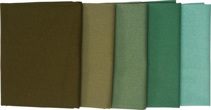 Image du produit Stafil Paquet de tissu Patchy Uni "vert olive", 5 pièces découpées à 45 x 55cm