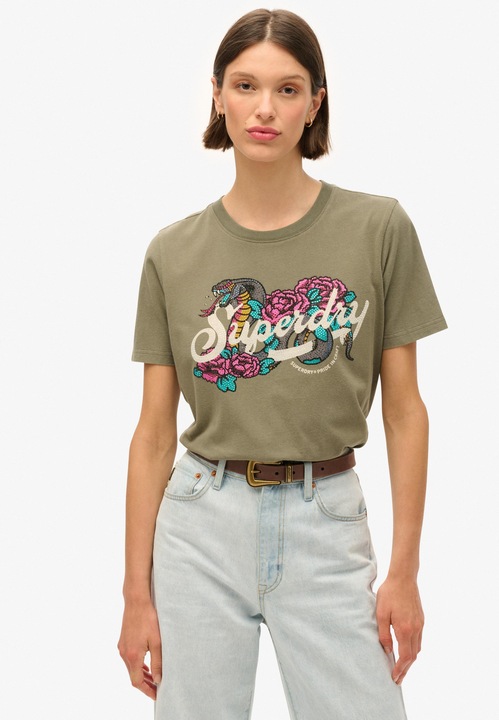 Produktbild Superdry lässiges t-shirt, daen tattoo script (M)