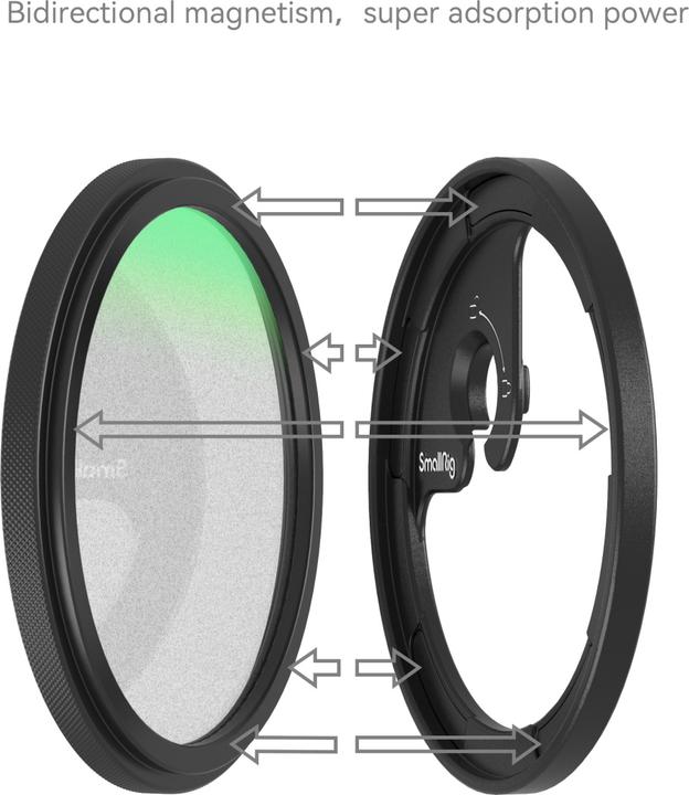 Produktbild SmallRig 4217 MagEase Magnetic 1/4 Effect Black Mist Filter Kit (52mm) (52 mm, Black Mist Filter)