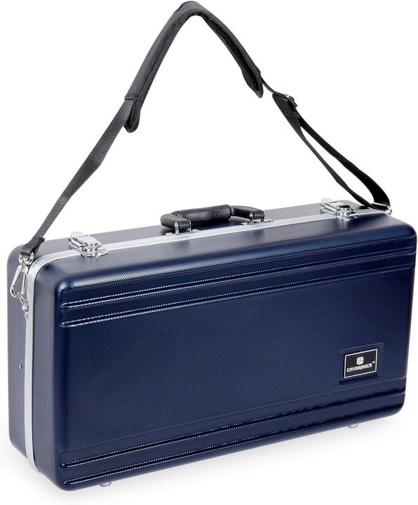 Actual product image Crossrock ABS HardShell Case for Trumpet with Single Shoulder StrapBlue CRA862TRBL (Trumpets)