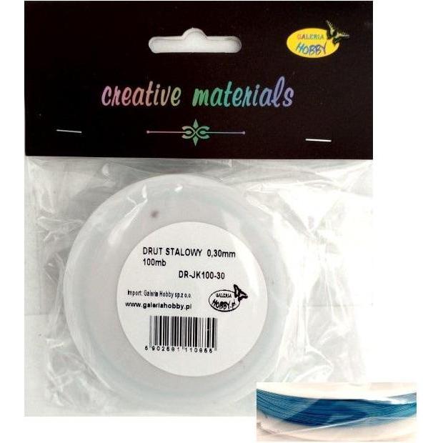 Lessmann, Filo, Stahldraht 0,3 mm, grosse Spule, 100 MB, blau (100 m)