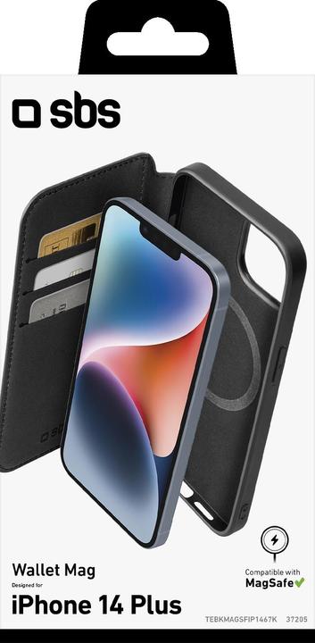 Produktbild SBS Wallet Case MagSafe kompatibel für iPhone 14 Plus schwarz (Apple iPhone 14 Plus)