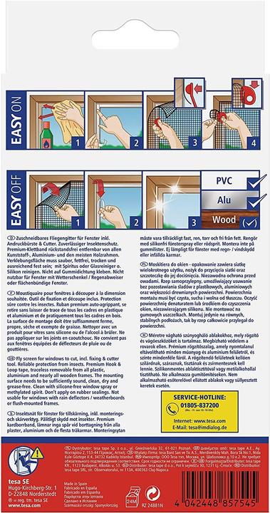 Actual product image tesa Insect screen COMFORT for windows, with Velcro tape, self-adhesive, without drilling (130 x 150 cm)