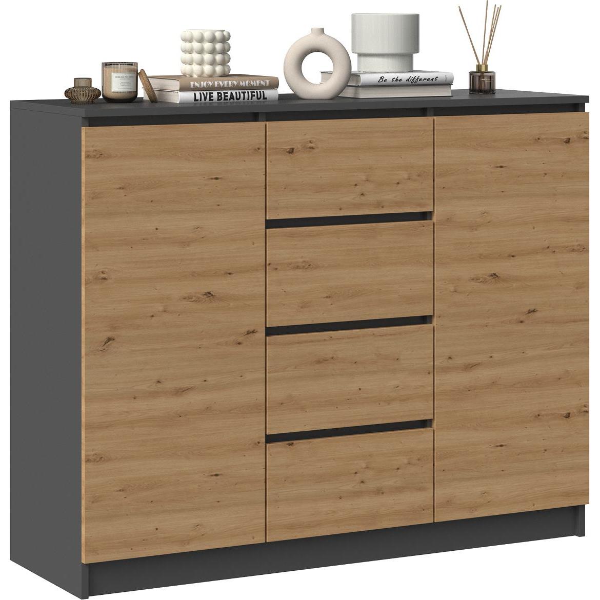 Thumbnail - Topeshop, Kommode + Sideboard, 2D4S Kommode (120 x 40 x 97 cm)