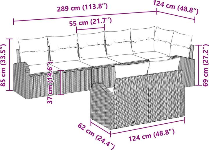 Produktbild vidaXL Gartensofa-set