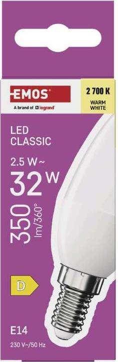 Image du produit Emos Classic (E14, 2.50 W, 350 lm, 1 x, D)