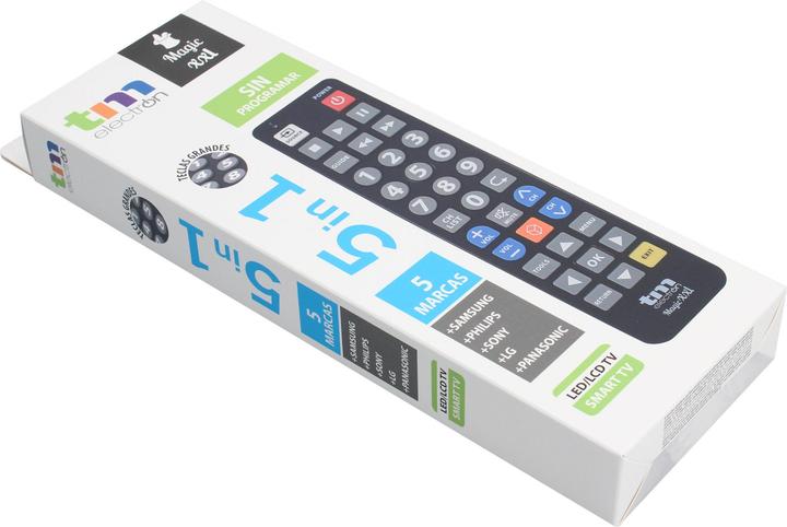 Produktbild TM Electron Fernbedienung SAMSUNG, LG, PHILIPS, SONY, PANASONIC Schwarz (Universal Fernbedienung, Infrarot)