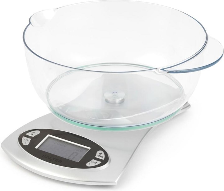 Salter 1069 SVDR 5 kg electronic kitchen scale - Sidabrinis