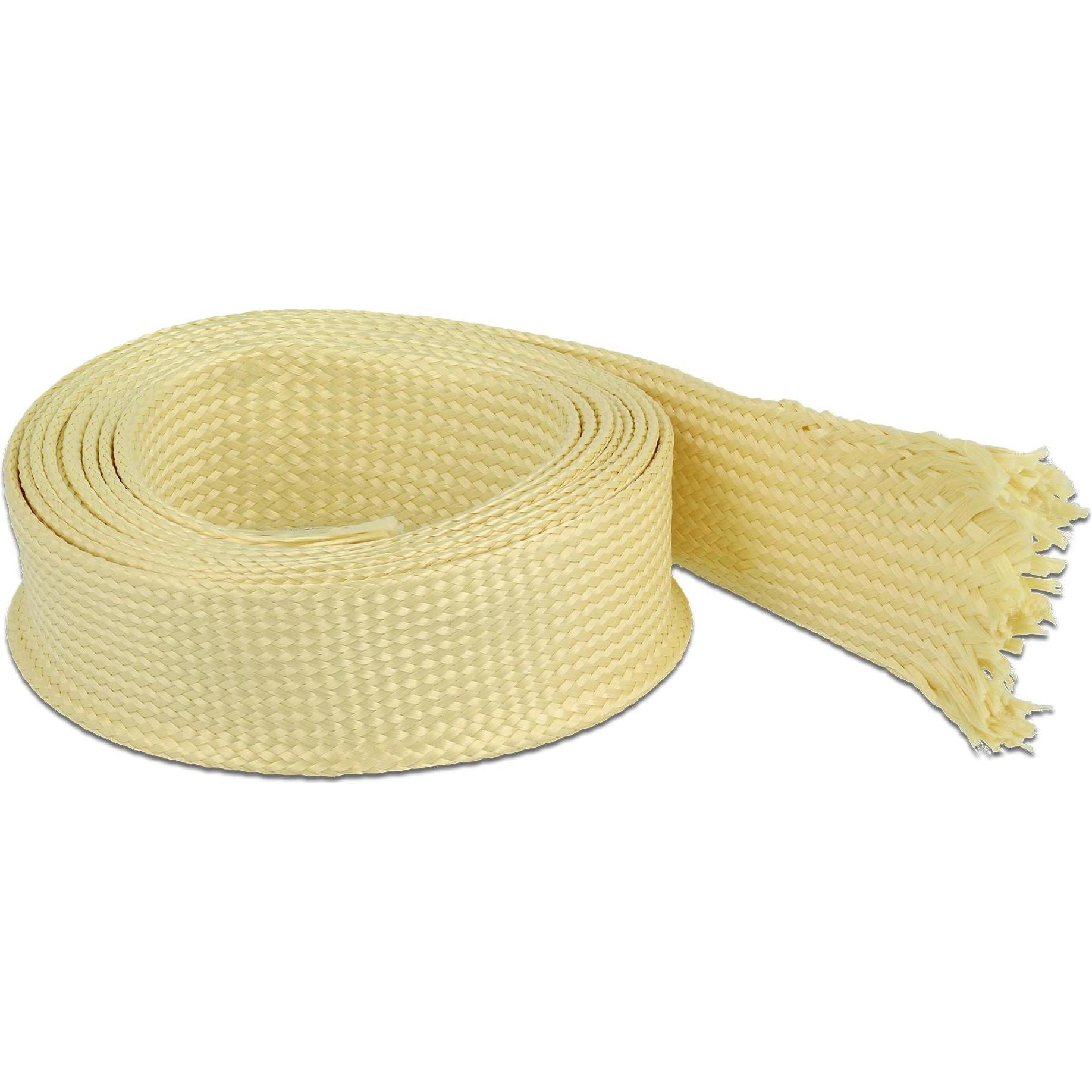 Delock, Kabelschutz + Kabelführung, Geflechtschlauch aus Aramid Fasern 2 m x 25 mm (Kabelschlauch, 2000 mm)