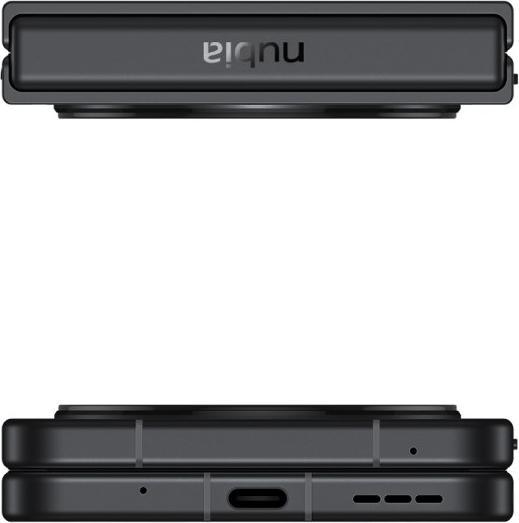 Actual product image Nubia Smartfon Bundle Flip (Gold) + etui + słuchawki + cooler (256 GB, Cosmic Black, Gold, 6.90", 5G)