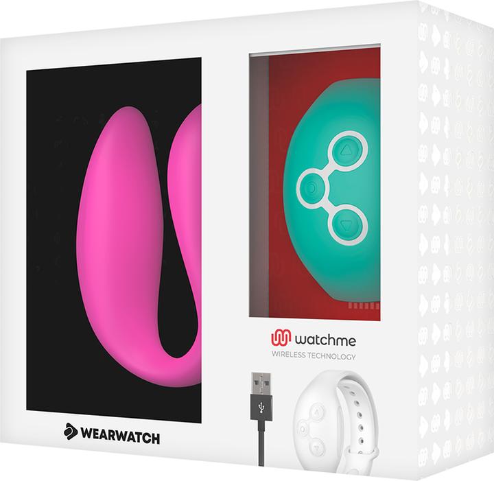 Actual product image Wearwatch Dual Pleasure Wireless Technology Watchme Fuchsia / Aquamarine